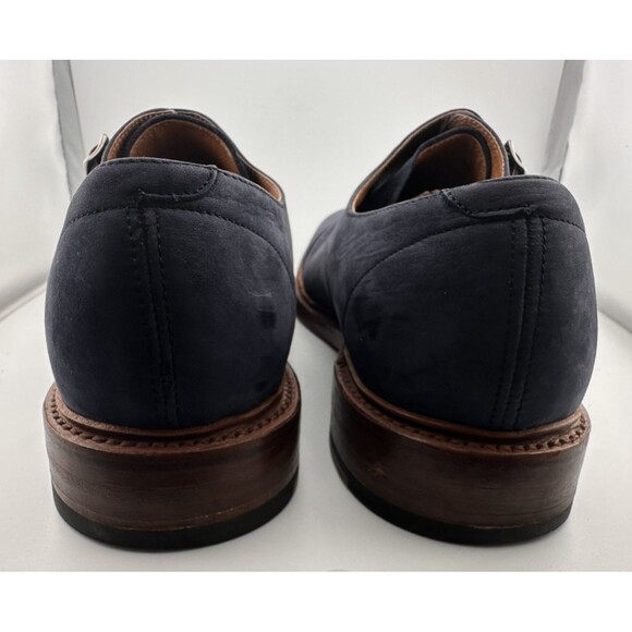 Frye Navy Suede Double Monk Strap‎ Dress Shoes Mens Mint No Box main image 8